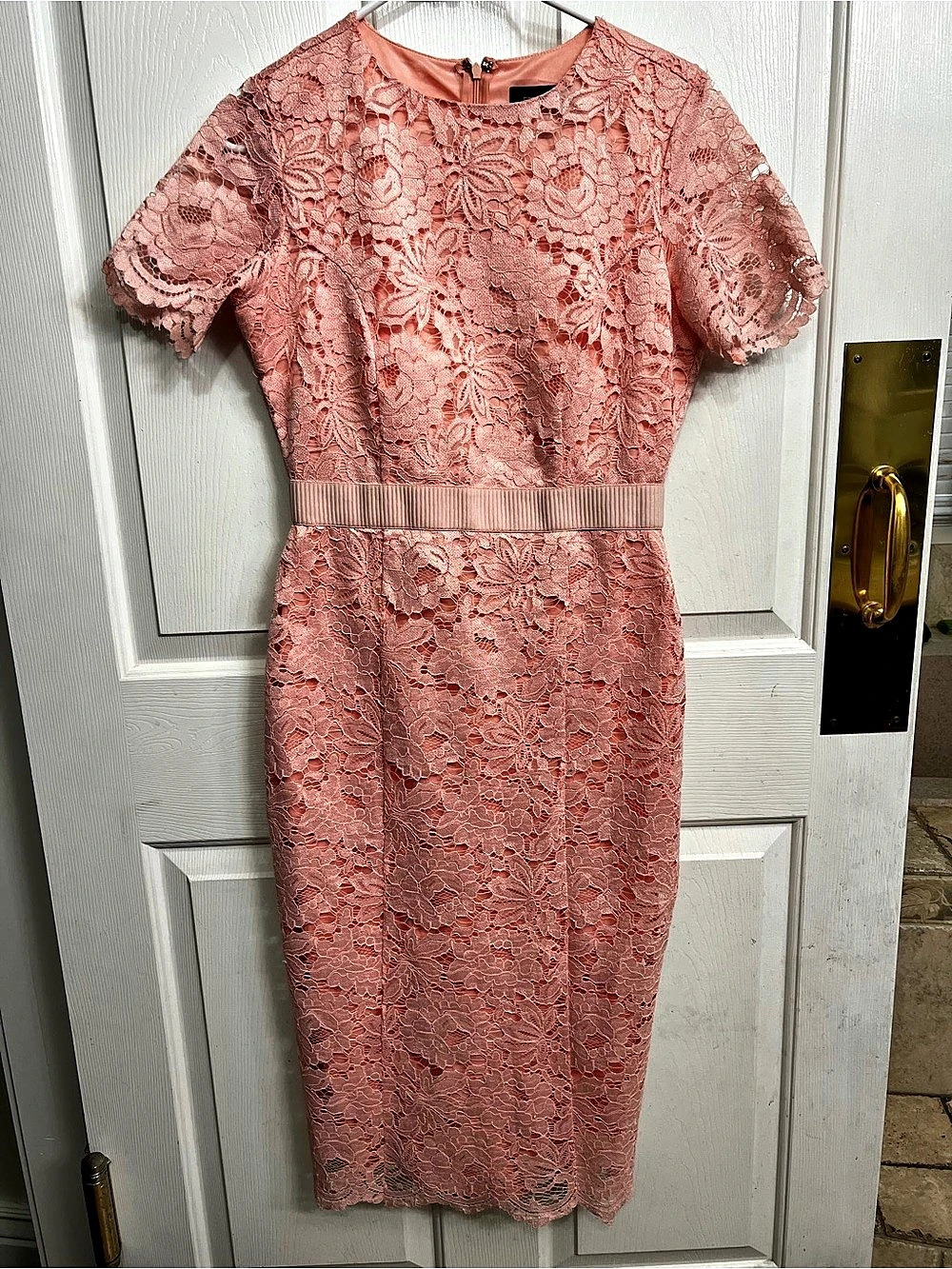 Alyx and Anor Floral Lace Midi Dress in Pink Size 6 Like New